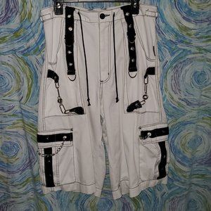 Tripp NYC White Bondage Cargo Shorts